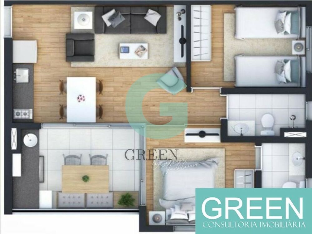 Apartamento, 2 quartos, 53 m² - Foto 6
