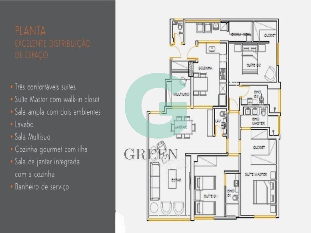 Apartamento, 3 quartos, 156 m² - Foto 2