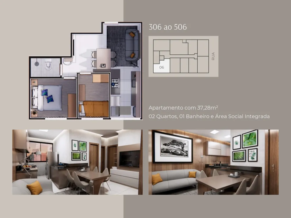 Apartamento, 2 quartos, 56 m² - Foto 6