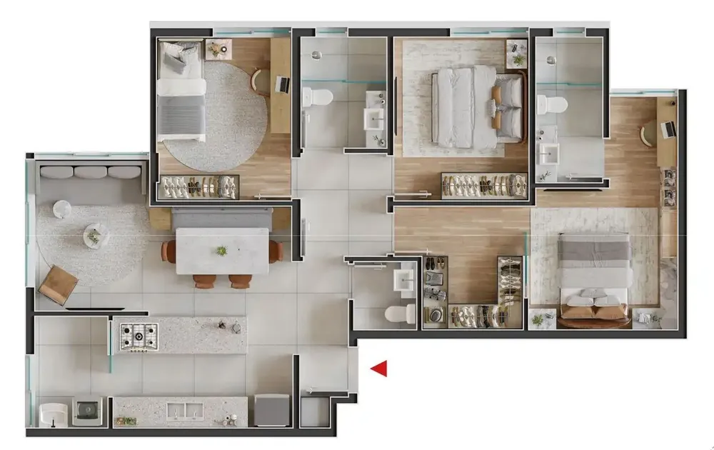 Apartamento, 3 quartos, 81 m² - Foto 3