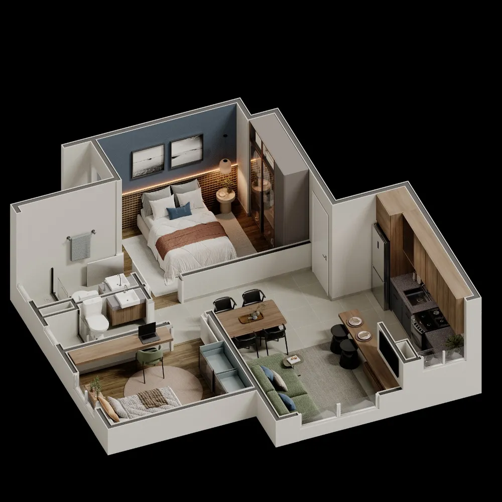 Apartamento, 2 quartos, 45 m² - Foto 2