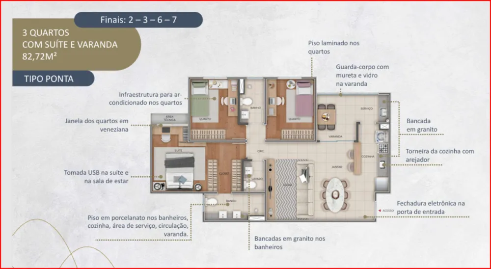 Apartamento, 2 quartos, 59 m² - Foto 6