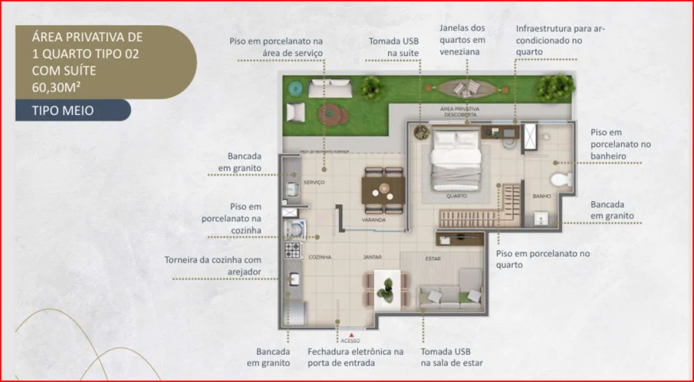 Apartamento, 2 quartos, 59 m² - Foto 8