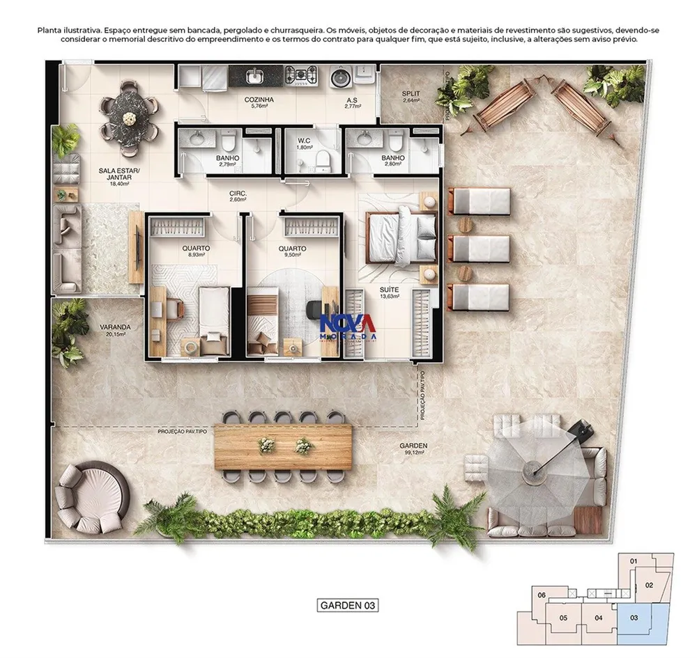 Apartamento, 3 quartos, 96 m² - Foto 3