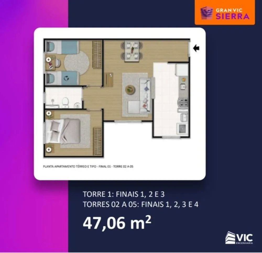 Apartamento, 2 quartos, 47 m² - Foto 8