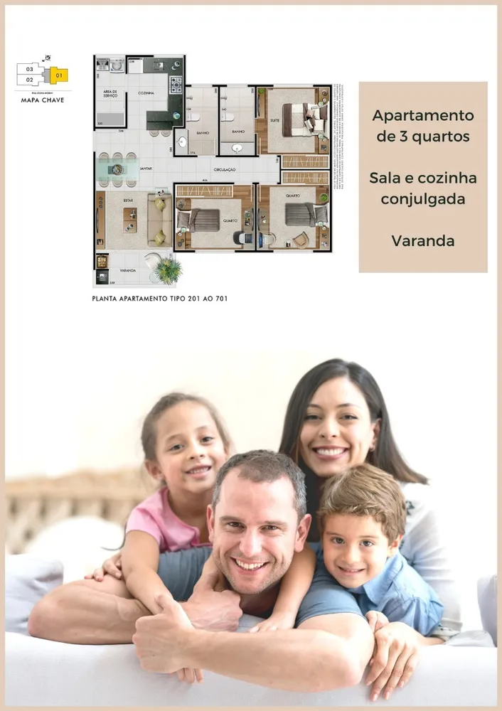 Apartamento, 3 quartos, 82 m² - Foto 3