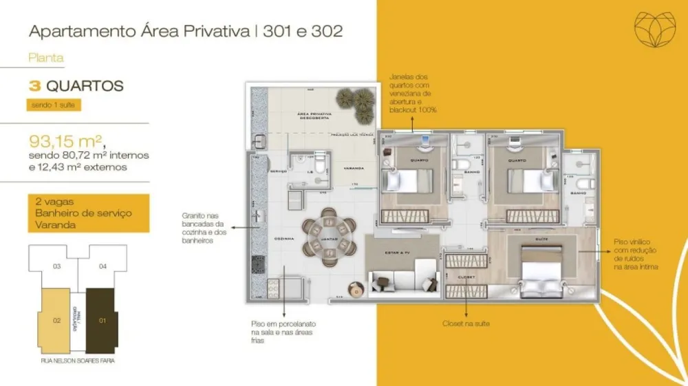 Apartamento, 3 quartos, 74 m² - Foto 7