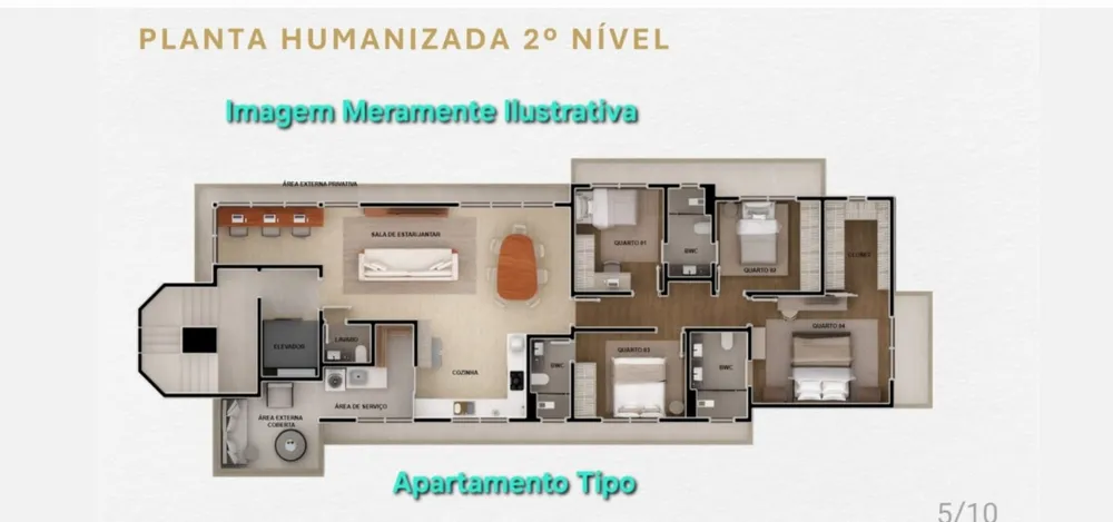 Apartamento, 4 quartos, 142 m² - Foto 1
