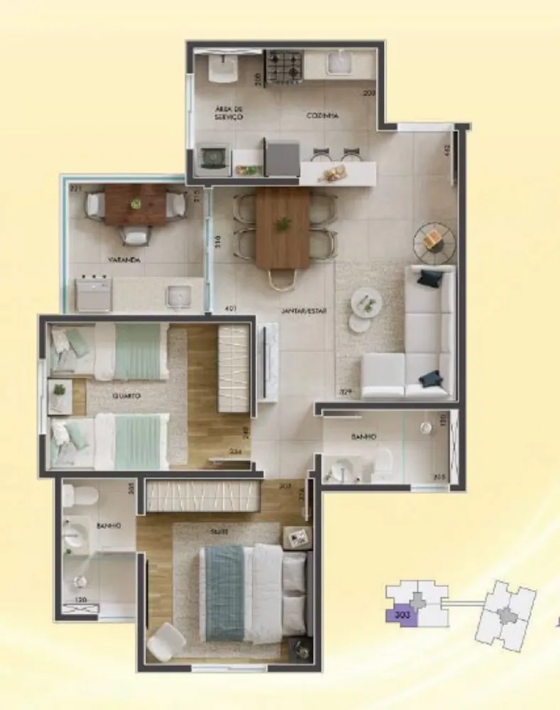 Apartamento, 2 quartos, 56 m² - Foto 12
