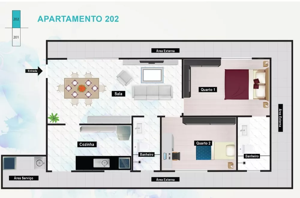 Apartamento à venda com 2 quartos, 56m² - Foto 7