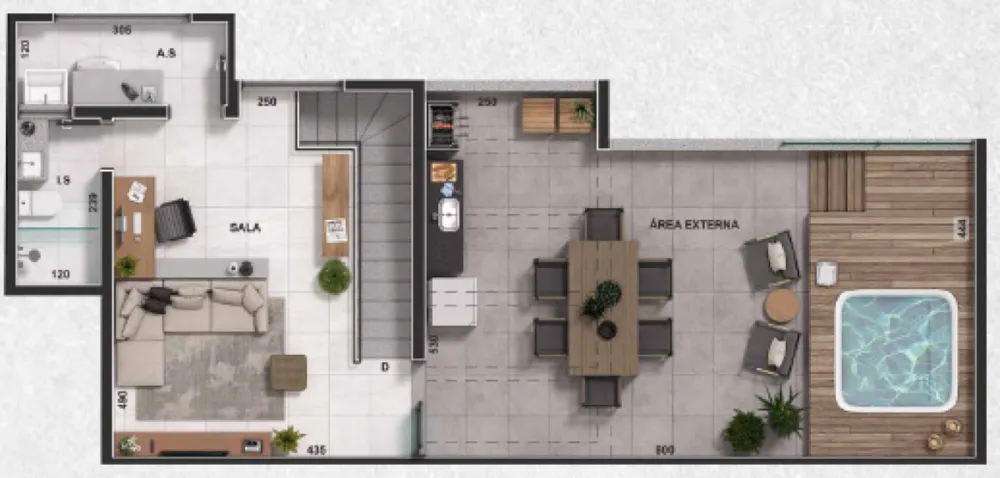 Cobertura, 2 quartos, 82 m² - Foto 3