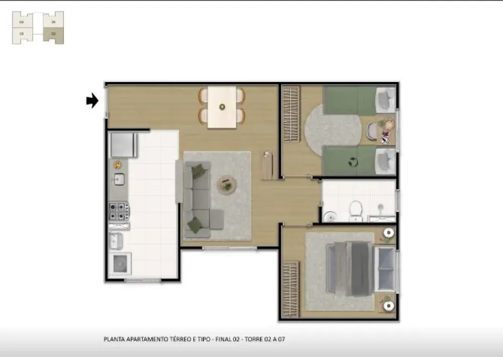 Apartamento, 2 quartos, 47 m² - Foto 11