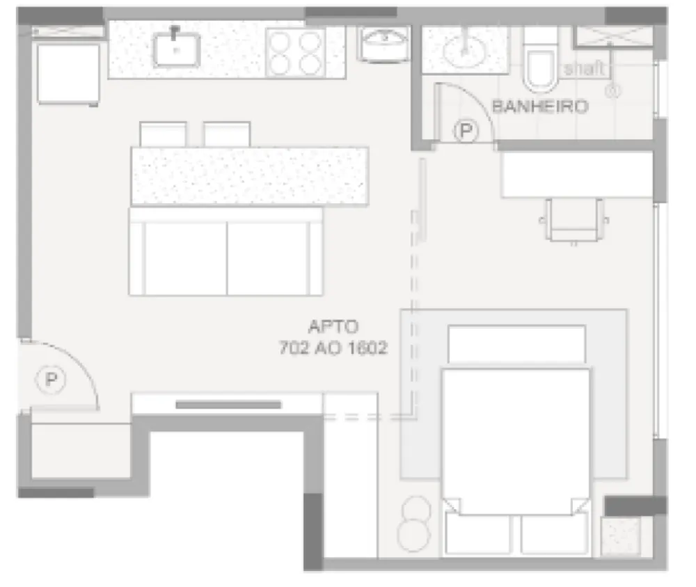 Apartamento, 1 quarto, 36 m² - Foto 5
