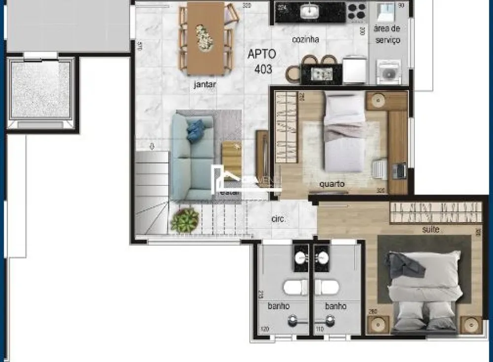 Apartamento, 2 quartos - Foto 6