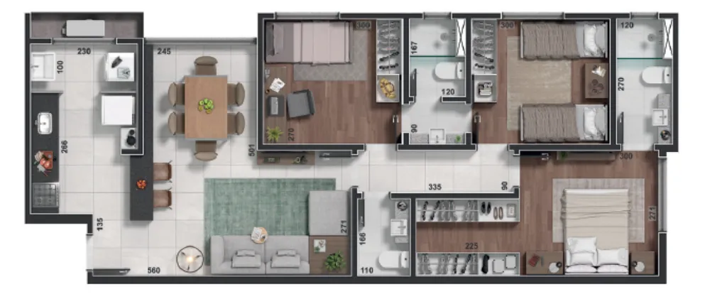 Apartamento, 3 quartos, 77 m² - Foto 2