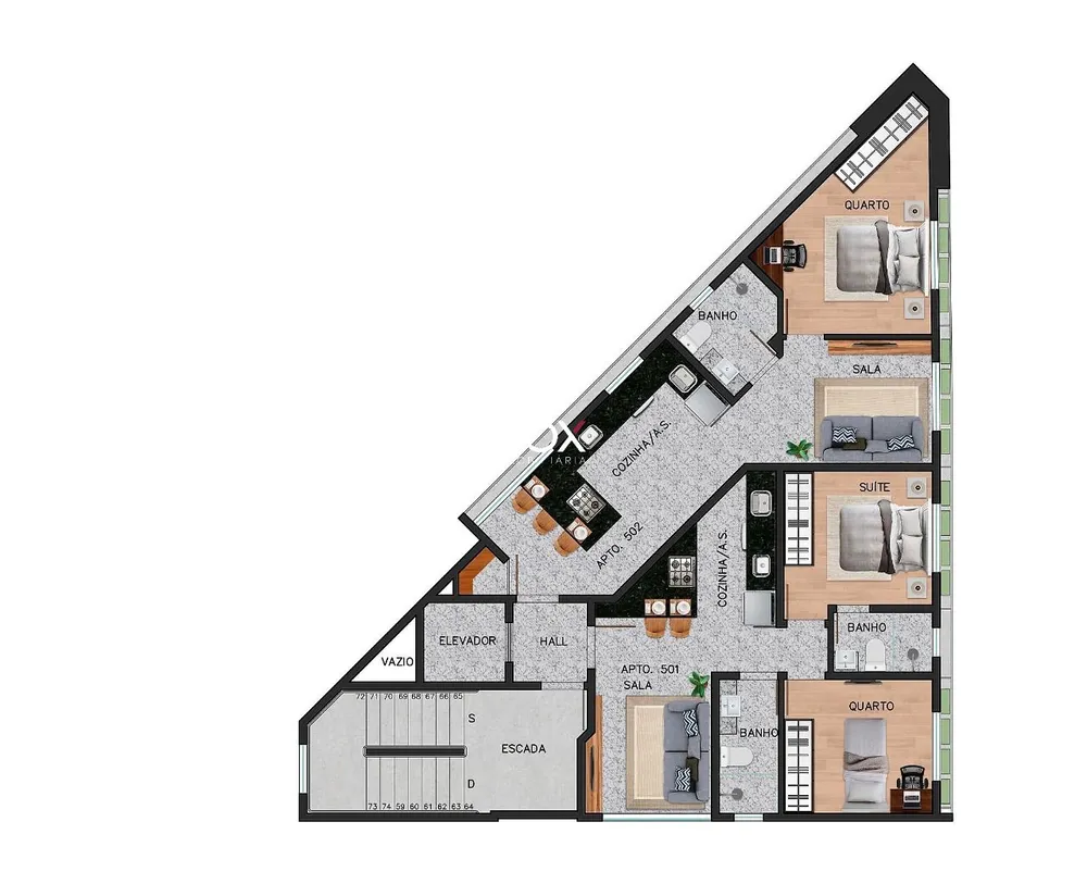 Apartamento, 2 quartos, 43 m² - Foto 7