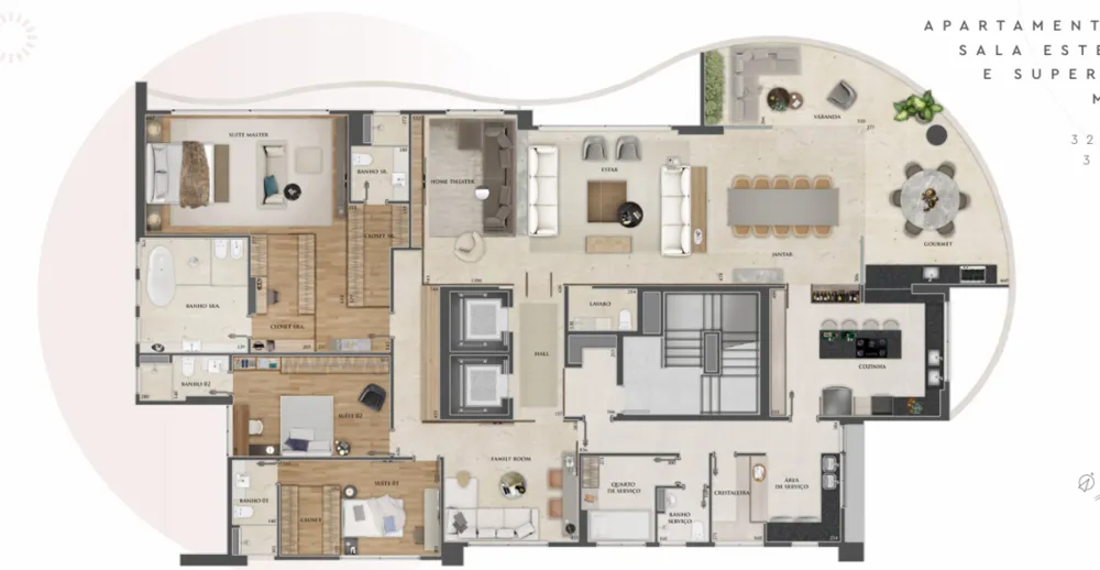 Apartamento, 4 quartos, 324 m² - Foto 2