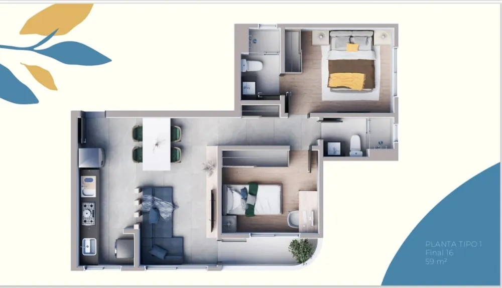 Apartamento, 2 quartos, 61 m² - Foto 16