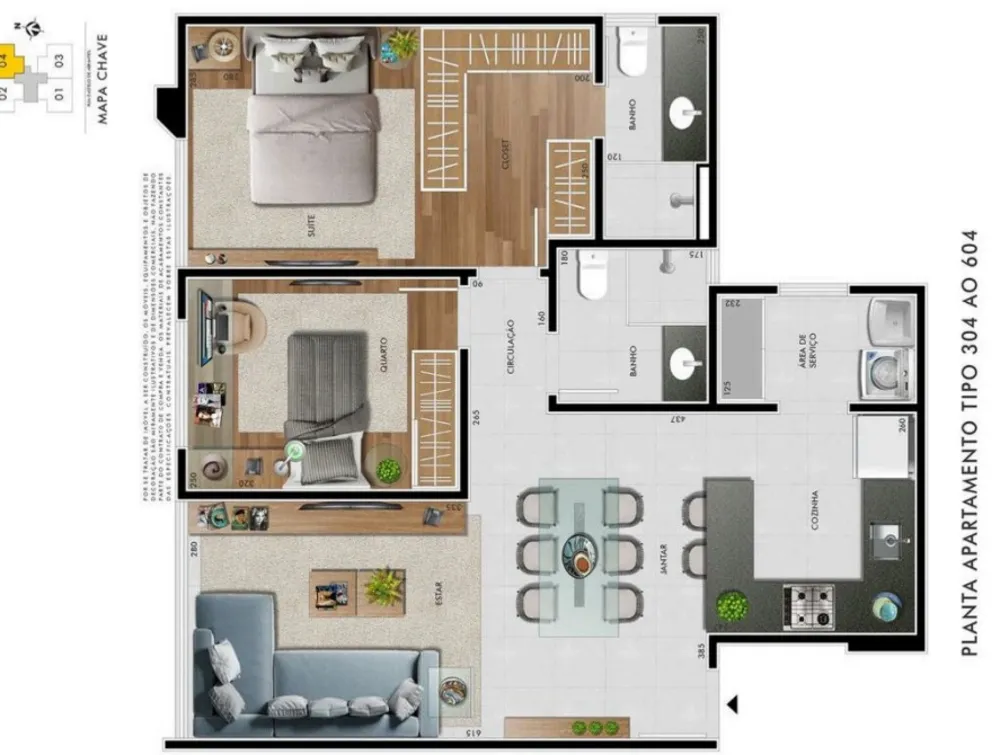 Apartamento, 2 quartos, 78 m² - Foto 2