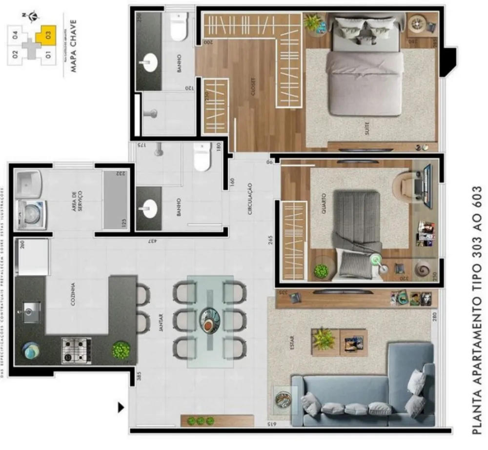 Apartamento, 2 quartos, 78 m² - Foto 3