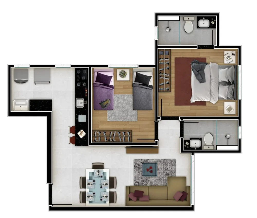 Apartamento, 2 quartos, 54 m² - Foto 6