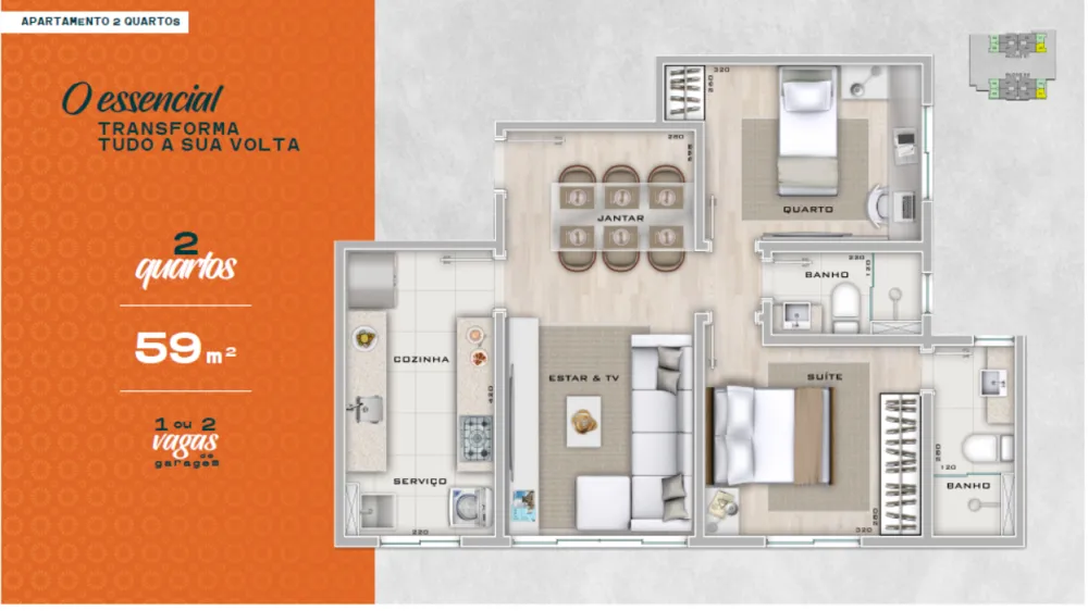 Apartamento, 2 quartos, 65 m² - Foto 15