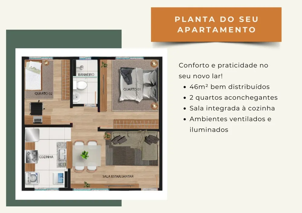 Apartamento, 2 quartos, 47 m² - Foto 9