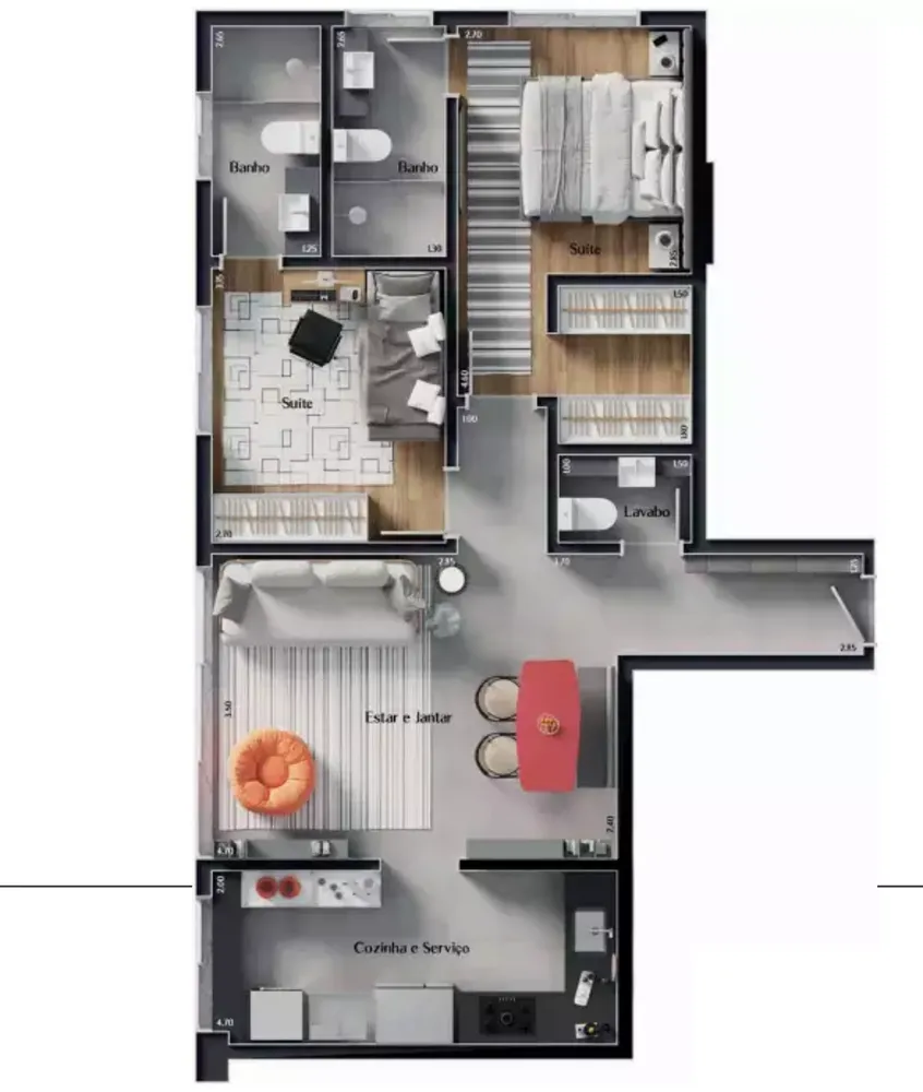 Apartamento, 2 quartos, 70 m² - Foto 10
