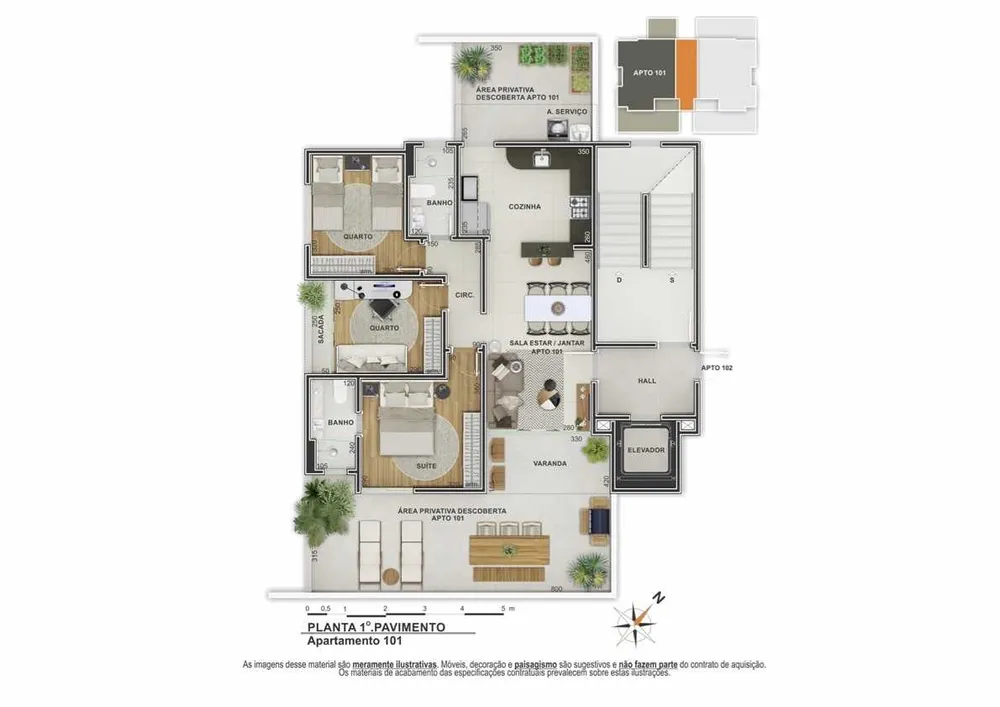 Apartamento, 3 quartos, 75 m² - Foto 4