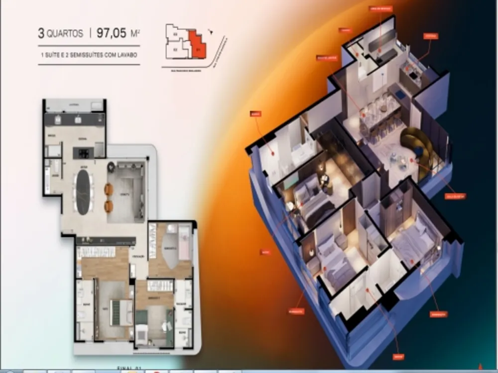 Apartamento, 2 quartos, 97 m² - Foto 11