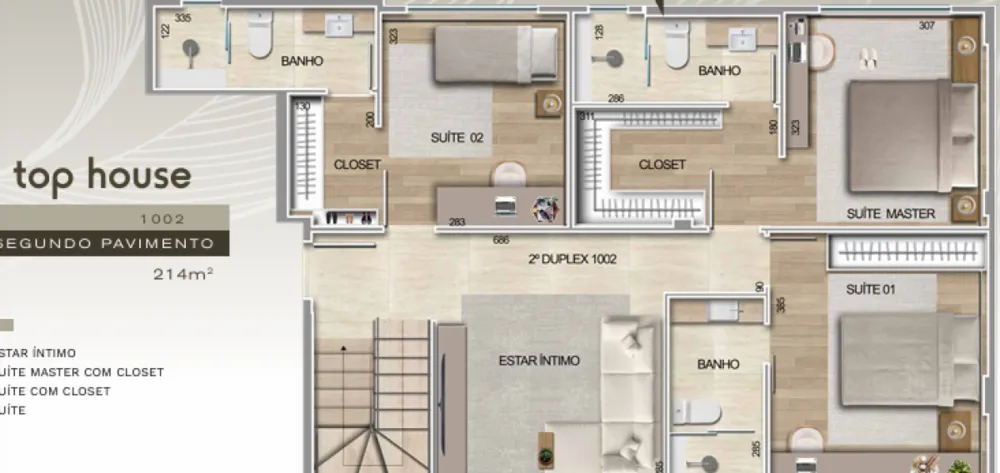 Cobertura, 4 quartos, 214 m² - Foto 1