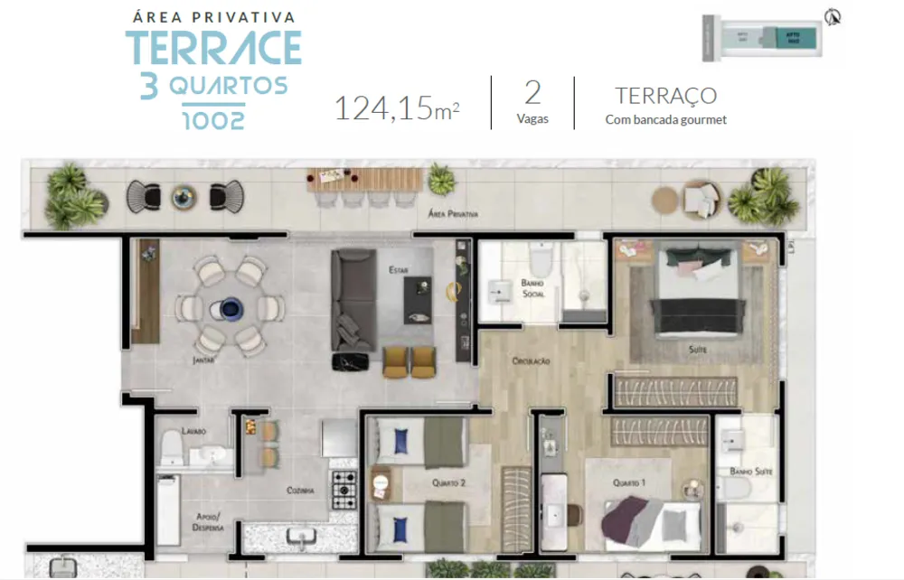 Apartamento, 1 quarto, 62 m² - Foto 11