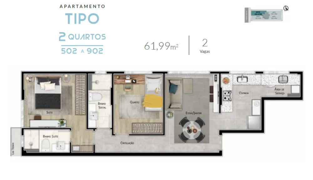 Apartamento, 1 quarto, 62 m² - Foto 15