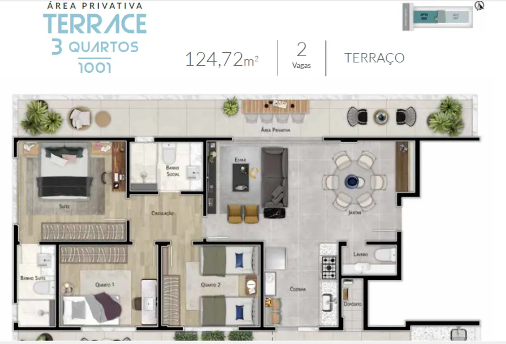 Apartamento, 1 quarto, 62 m² - Foto 12