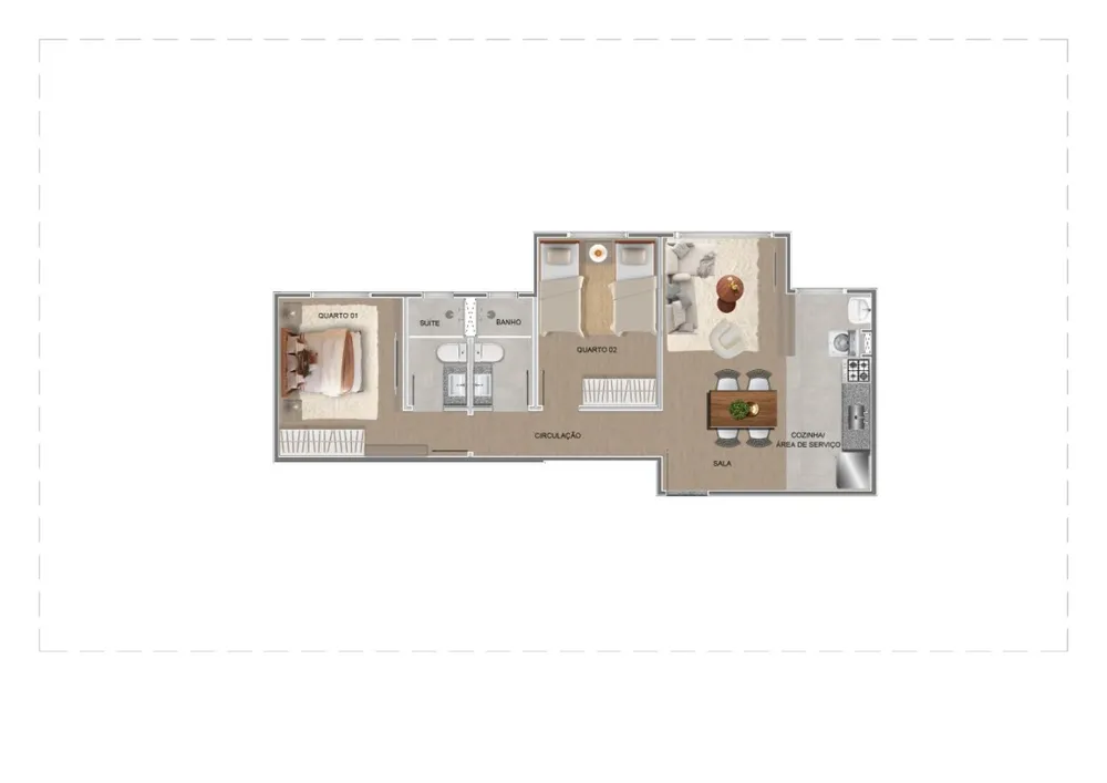 Apartamento, 2 quartos, 52 m² - Foto 9