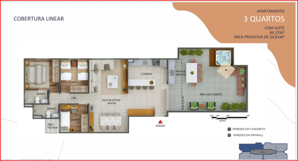 Cobertura, 3 quartos, 119 m² - Foto 6