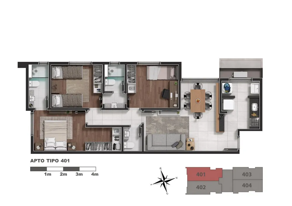 Cobertura, 3 quartos, 122 m² - Foto 5