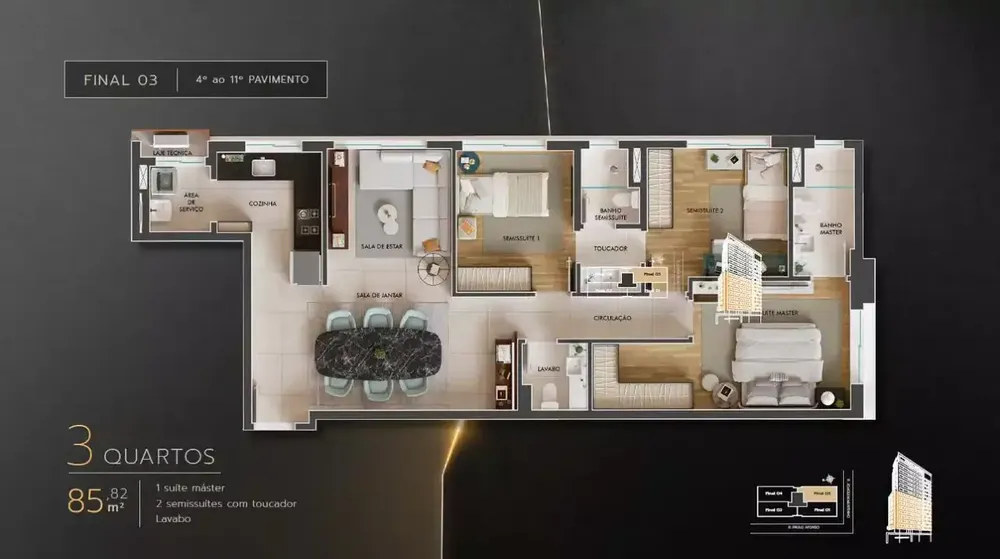 Apartamento, 3 quartos, 118 m² - Foto 6