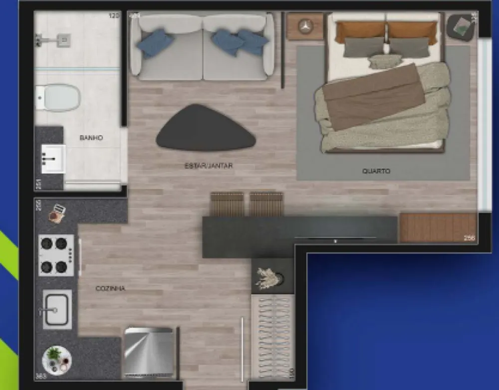 Apartamento, 1 quarto, 34 m² - Foto 1