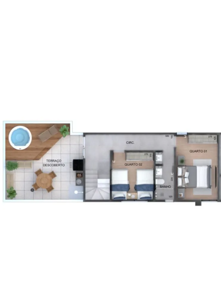 Cobertura, 2 quartos, 80 m² - Foto 8
