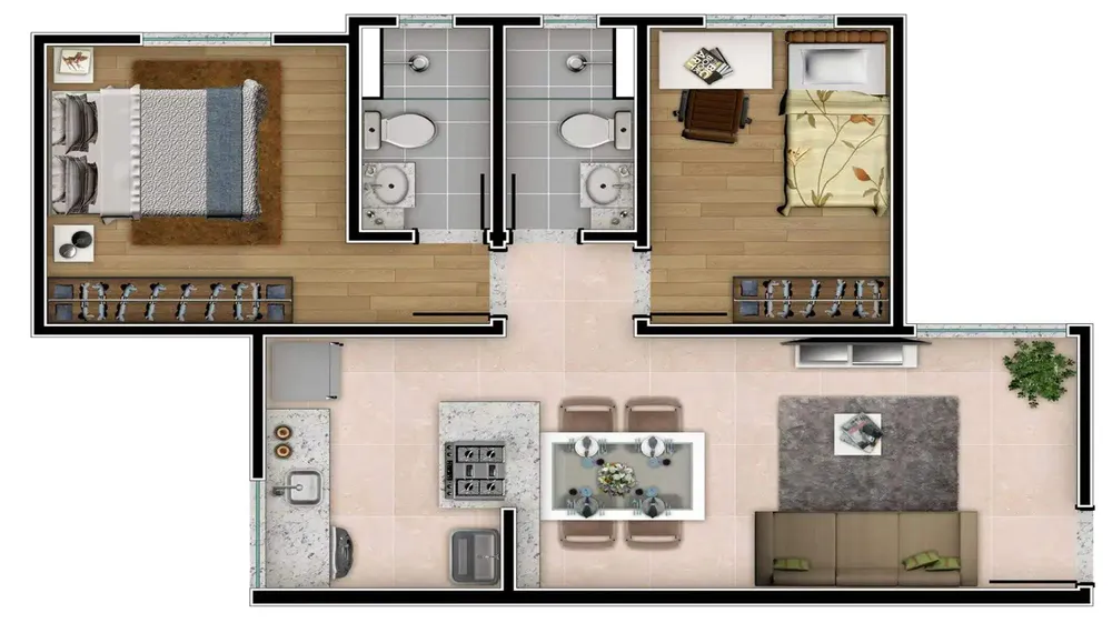 Apartamento, 2 quartos, 83 m² - Foto 1
