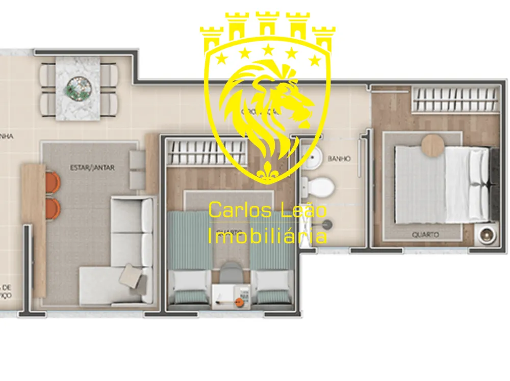 Apartamento, 2 quartos, 45 m² - Foto 2