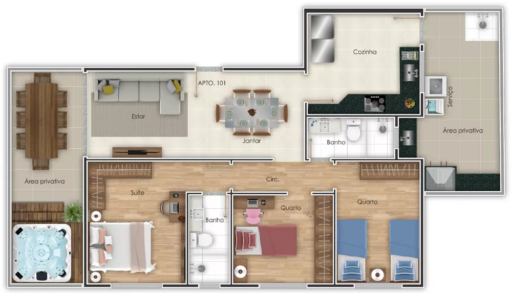 Apartamento à venda com 3 quartos, 124m² - Foto 9