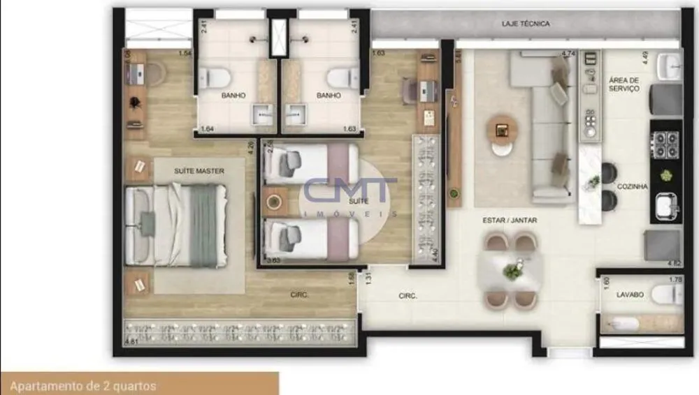 Apartamento, 2 quartos, 74 m² - Foto 14