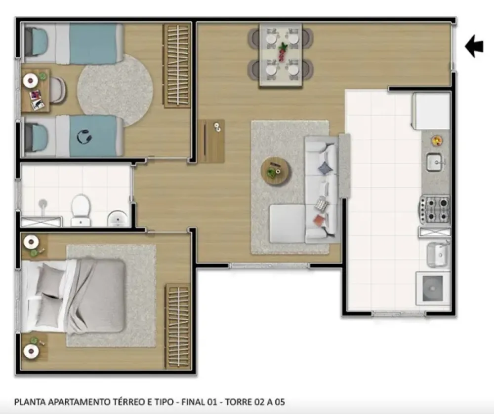 Apartamento, 2 quartos, 47 m² - Foto 9