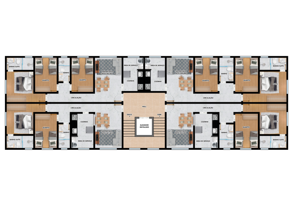Apartamento à venda com 3 quartos, 38m² - Foto 2
