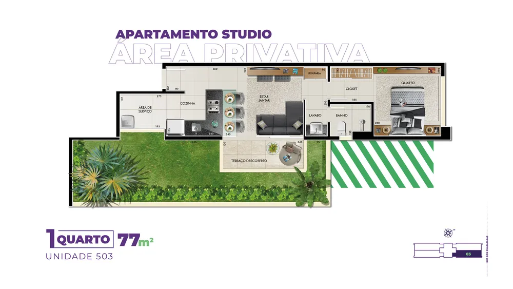 Apartamento, 1 quarto, 104 m² - Foto 3