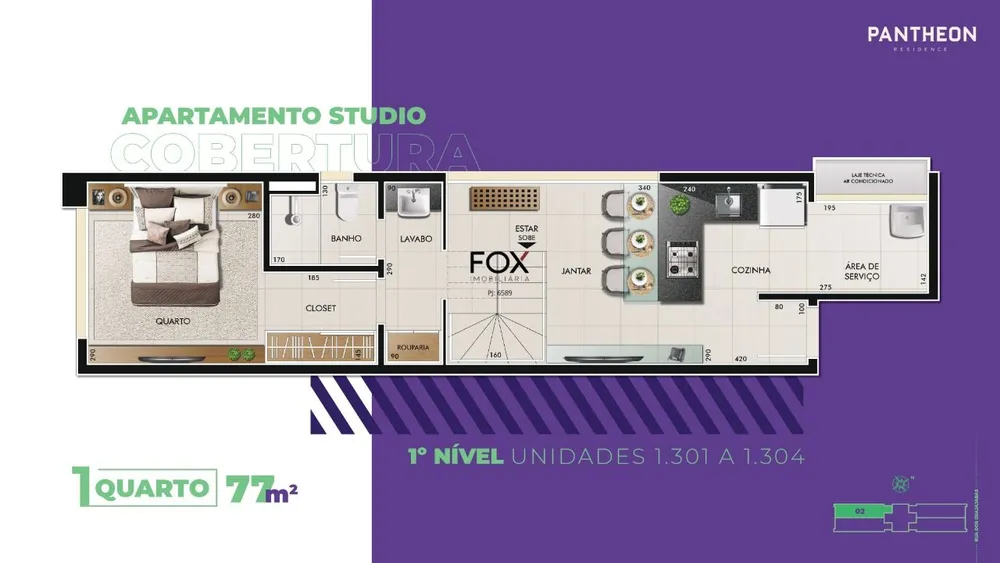 Cobertura, 1 quarto, 77 m² - Foto 9