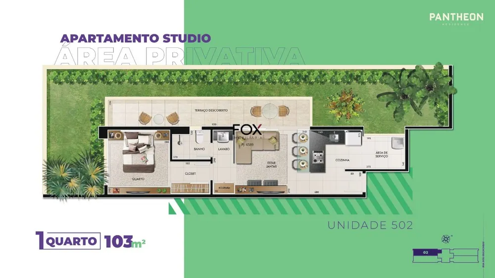 Cobertura, 1 quarto, 77 m² - Foto 8