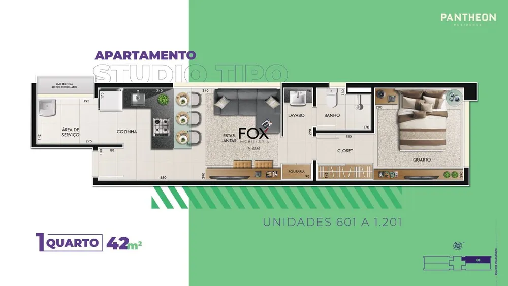 Cobertura, 1 quarto, 77 m² - Foto 6